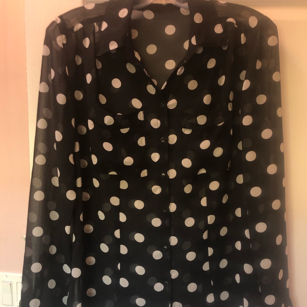 Guess polka dot blouse